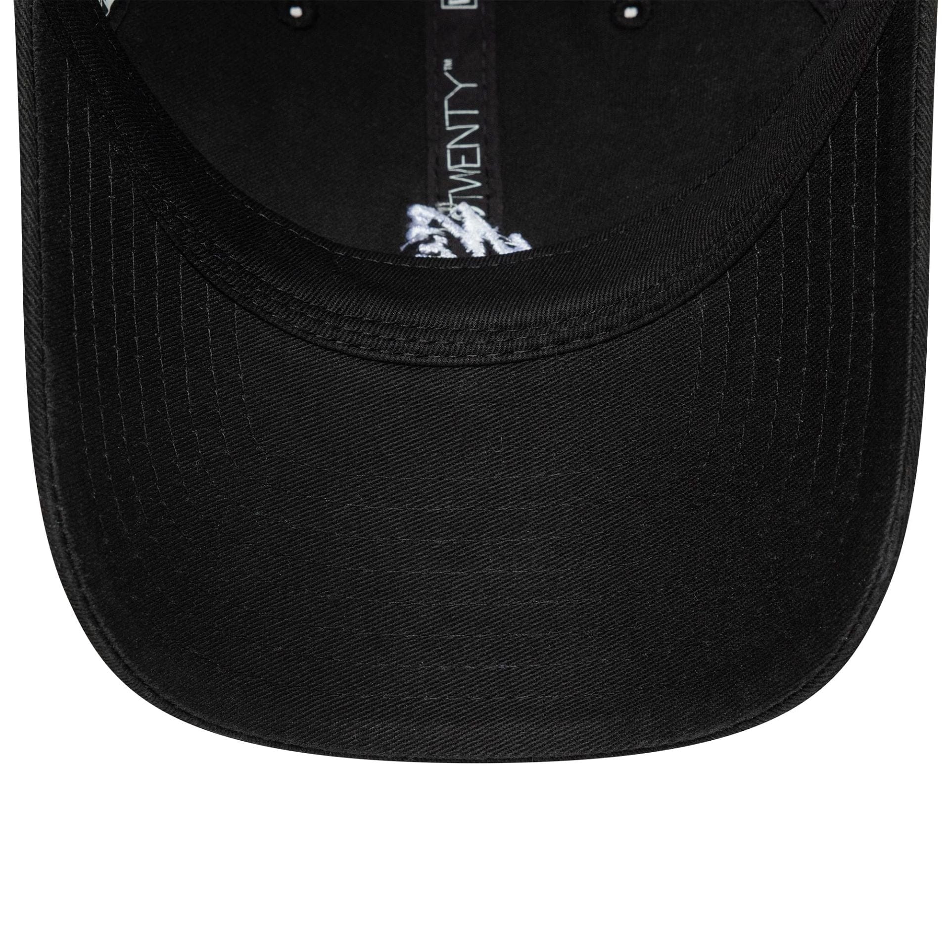 This is a  New Era Washed Mini Logo Black 9TWENTY Adjustable Cap 7