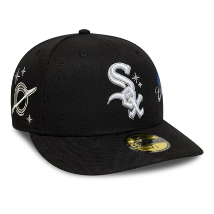 This is a Chicago White Sox MLB Planet Icon Black 59FIFTY Fitted Cap 4