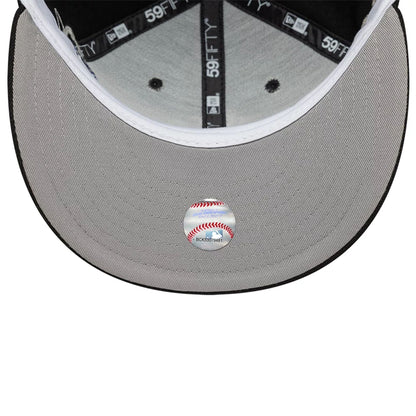 This is a Chicago White Sox MLB Planet Icon Black 59FIFTY Fitted Cap 2