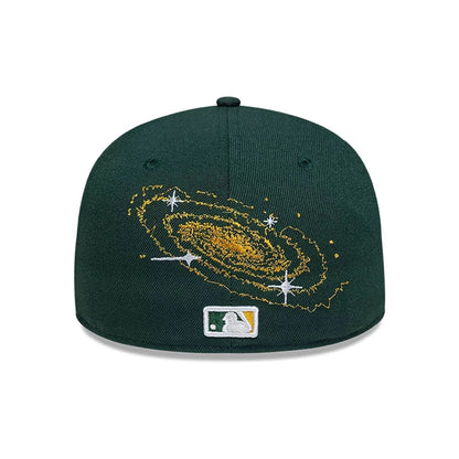This is a Oakland Athletics MLB Planet Icon Dark Green 59FIFTY Fitted Cap 5