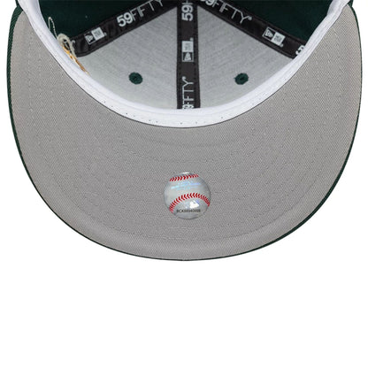 This is a Oakland Athletics MLB Planet Icon Dark Green 59FIFTY Fitted Cap 2