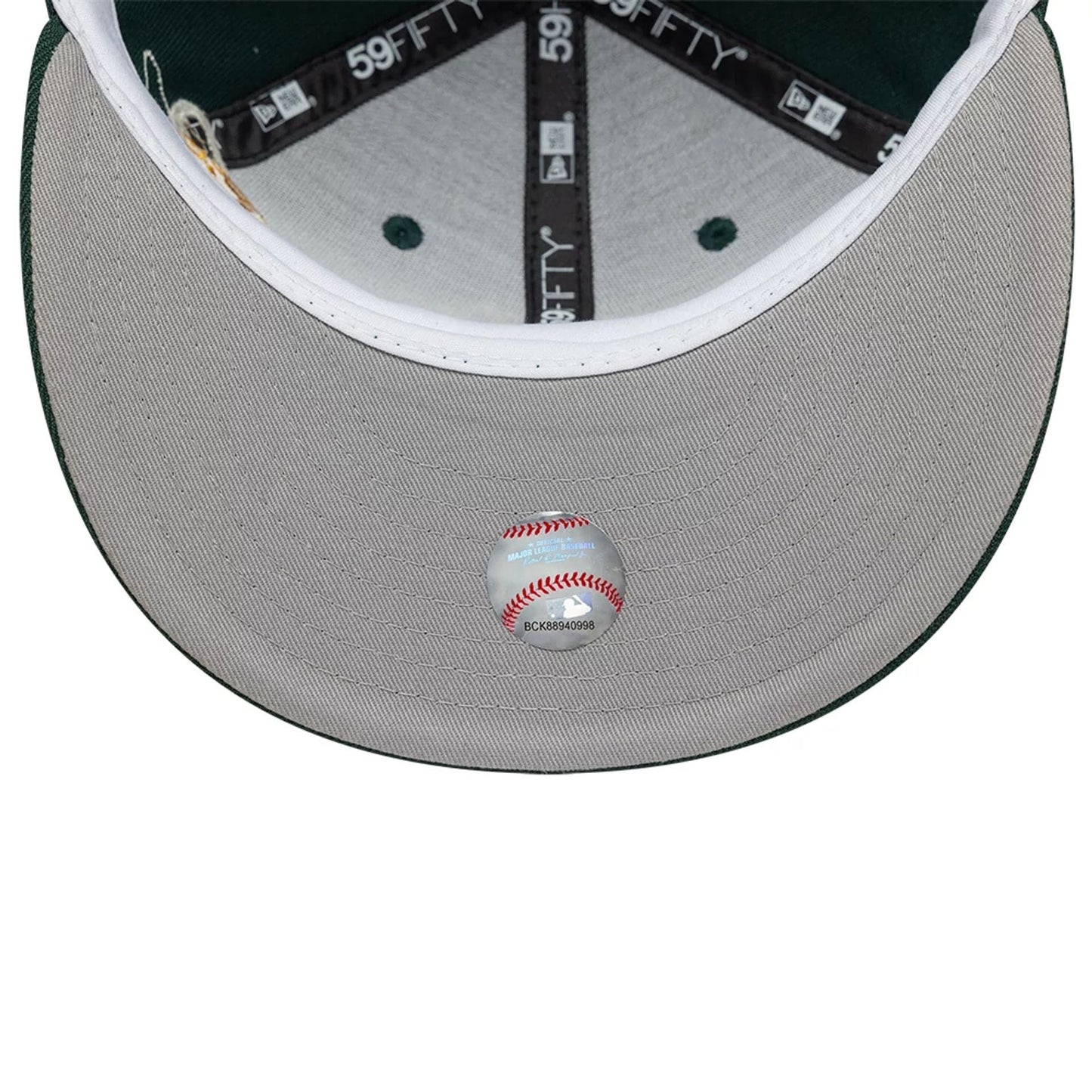 This is a Oakland Athletics MLB Planet Icon Dark Green 59FIFTY Fitted Cap 2