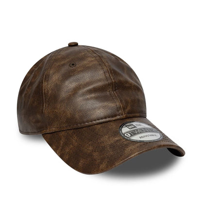 This is a  New Era Worn PU Dark Brown 9TWENTY Adjustable Cap 4