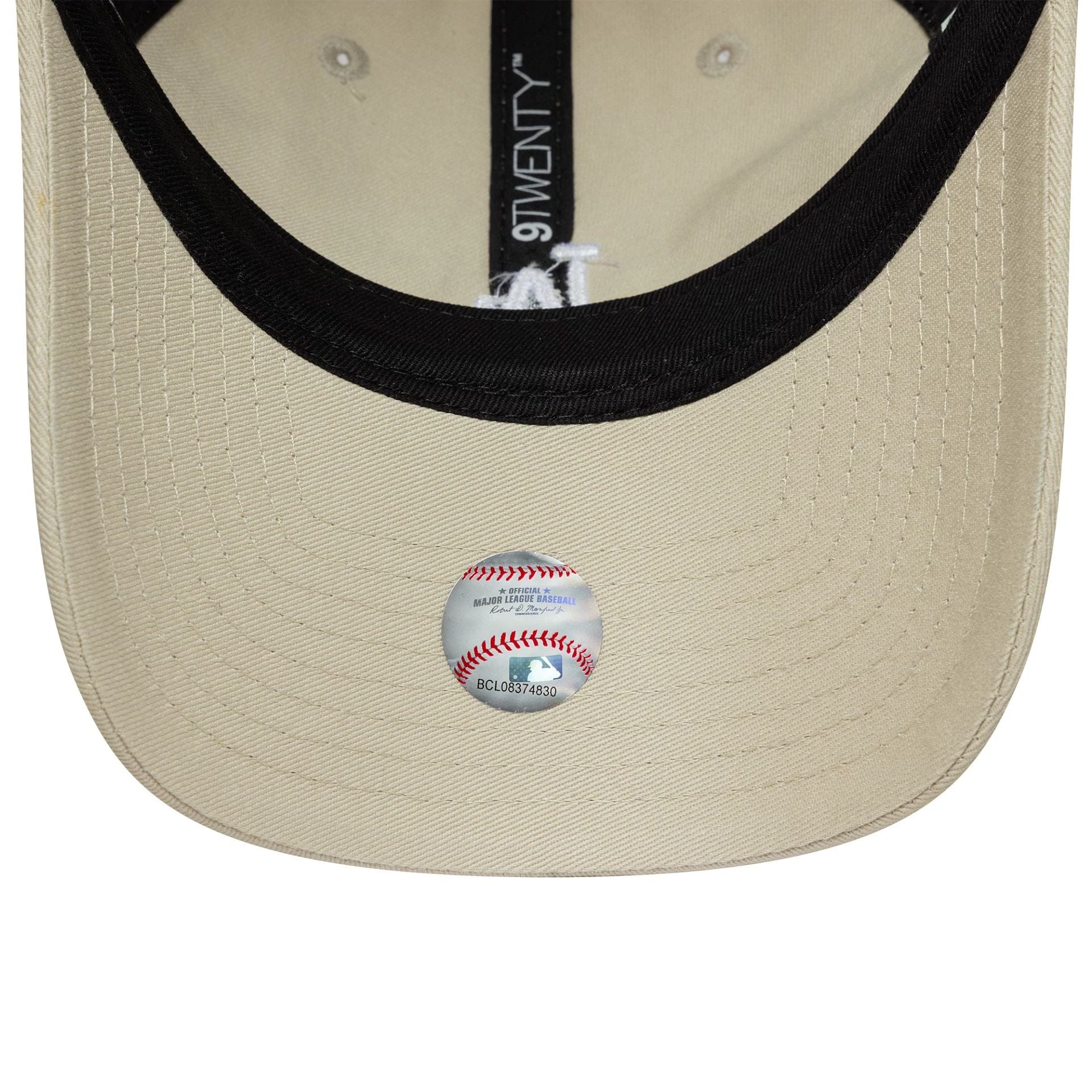 This is a LA Dodgers MLB Washed Mini Logo Light Beige 9TWENTY Adjustable Cap 6
