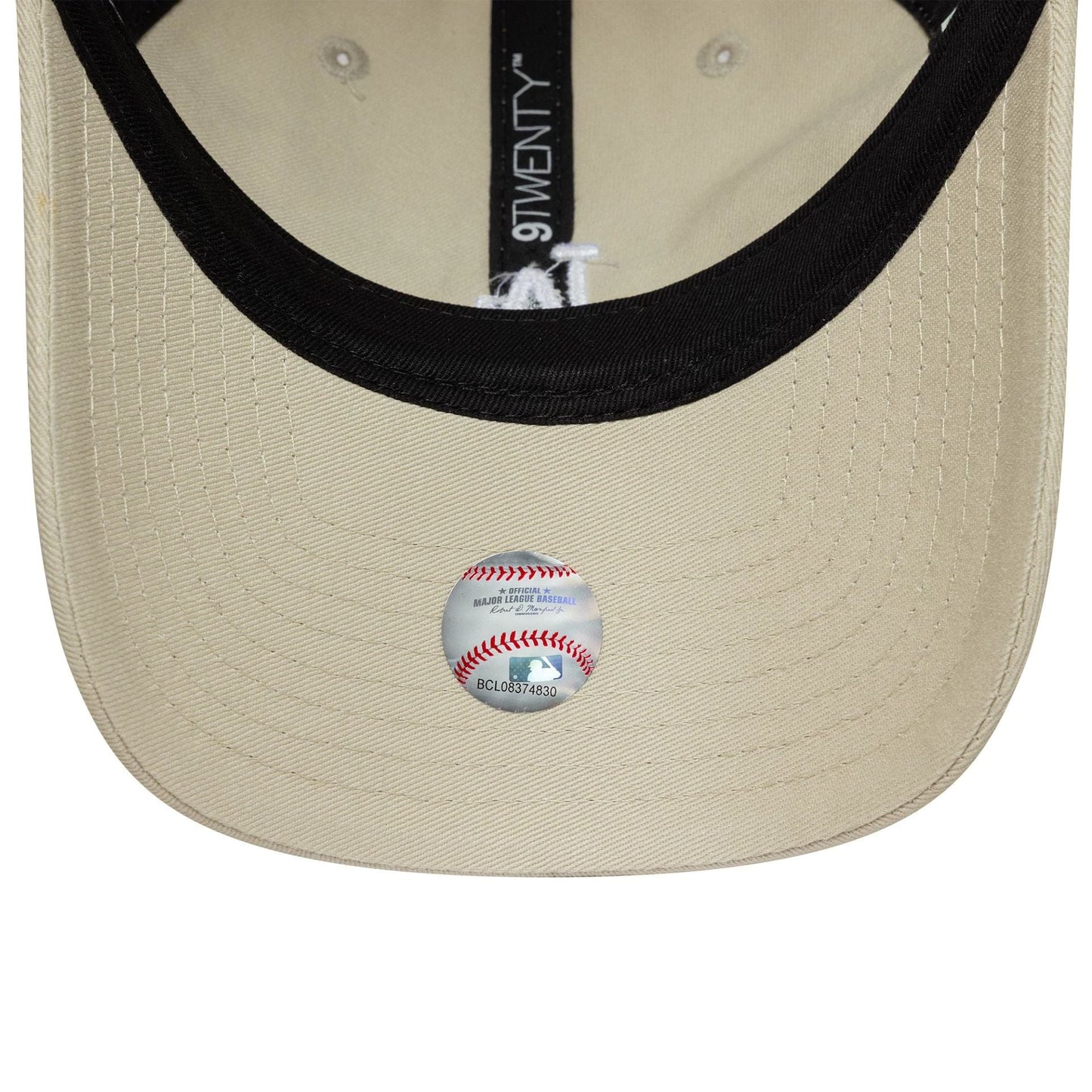 This is a LA Dodgers MLB Washed Mini Logo Light Beige 9TWENTY Adjustable Cap 6