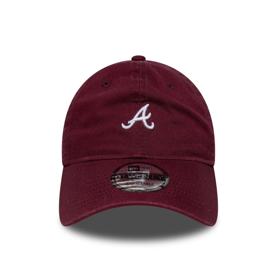 This is a Atlanta Braves MLB Washed Mini Logo Dark Red 9TWENTY Adjustable Cap 2