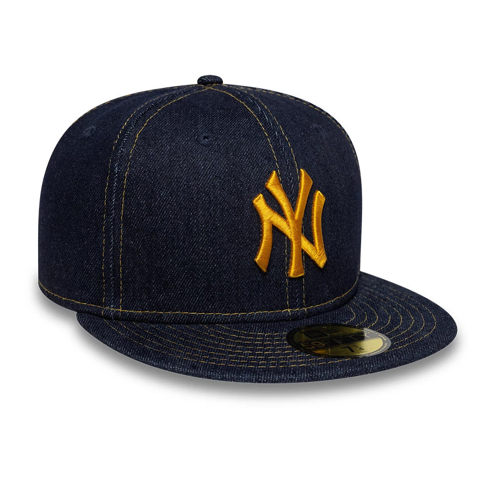This is a New York Yankees MLB Denim Blue 59FIFTY Fitted Cap 3