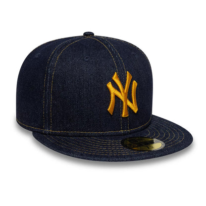 This is a New York Yankees MLB Denim Blue 59FIFTY Fitted Cap 3