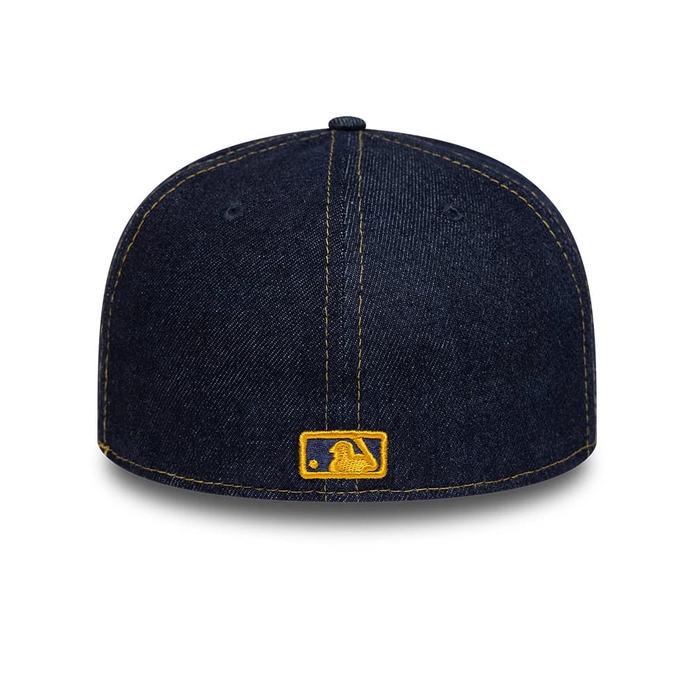 This is a New York Yankees MLB Denim Blue 59FIFTY Fitted Cap 6