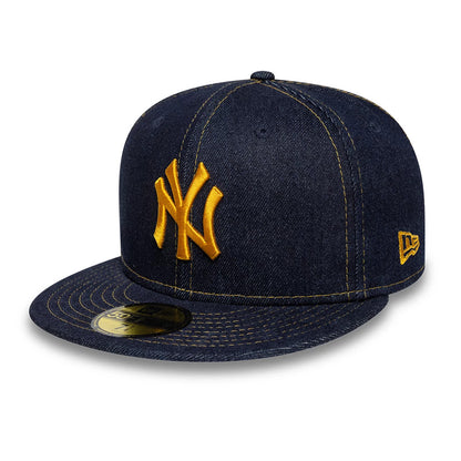 This is a New York Yankees MLB Denim Blue 59FIFTY Fitted Cap 1