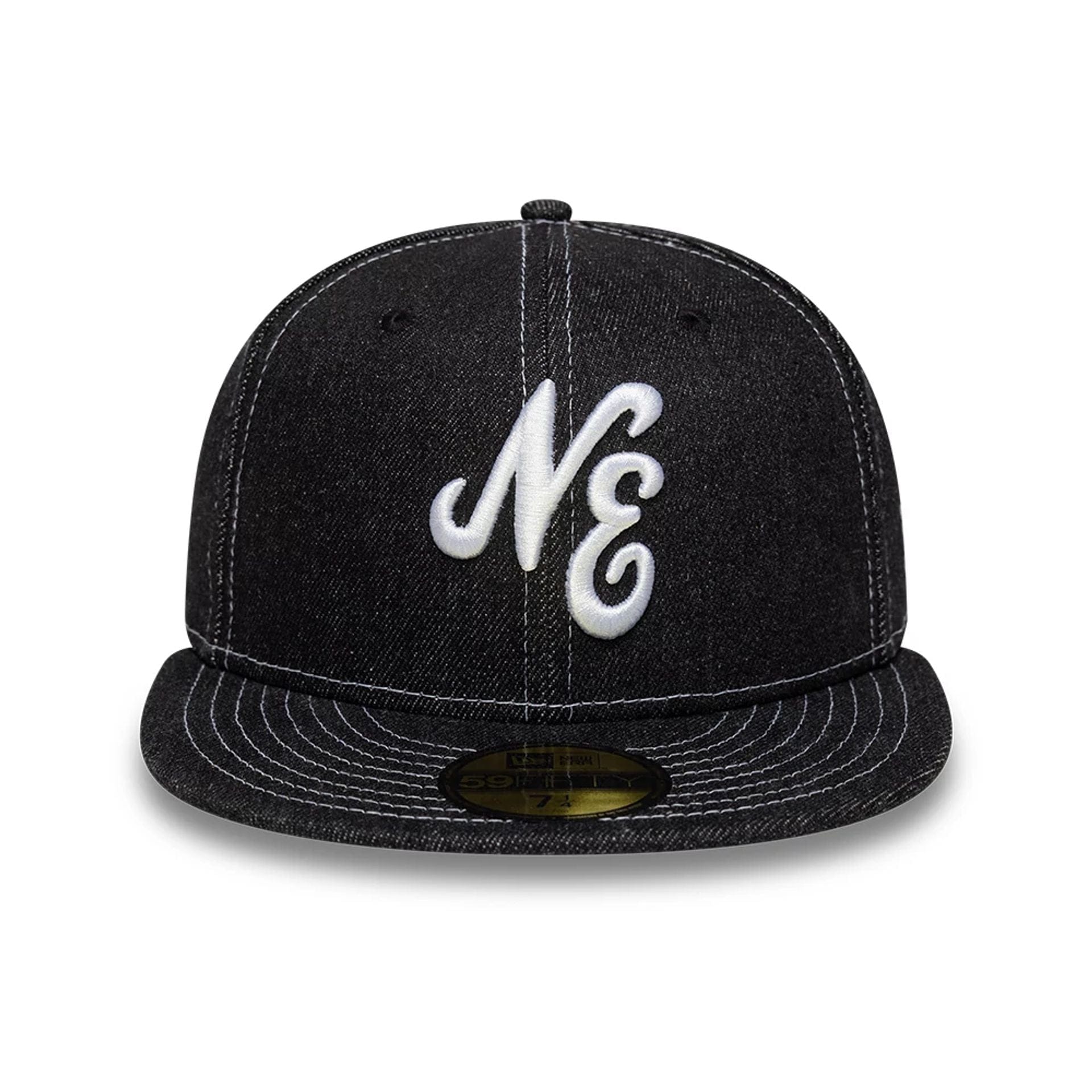 This is a  New Era Denim Black 59FIFTY Fitted Cap 2