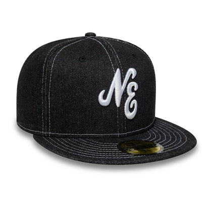 This is a  New Era Denim Black 59FIFTY Fitted Cap 3