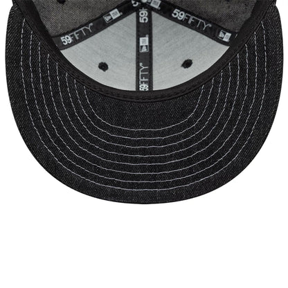 This is a  New Era Denim Black 59FIFTY Fitted Cap 6