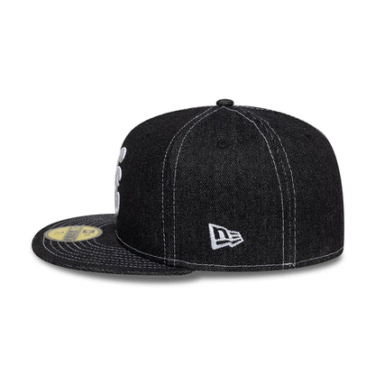 This is a  New Era Denim Black 59FIFTY Fitted Cap 4