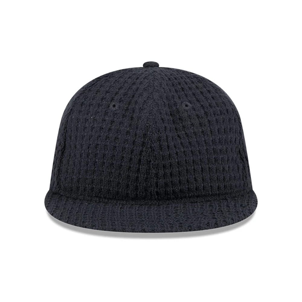 This is a  New Era Waffle Knit Navy Retro Crown 9FIFTY Adjustable Cap 3