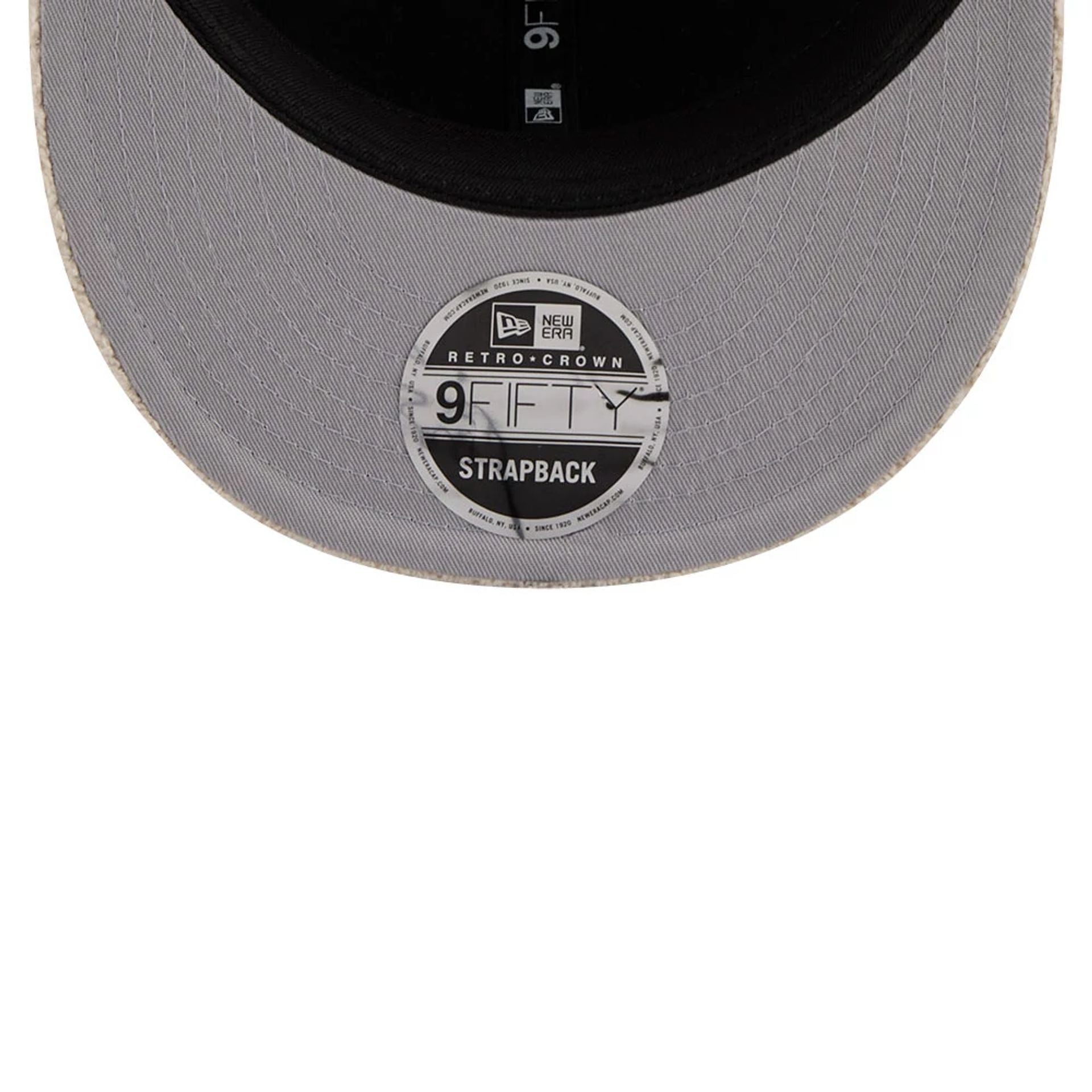 This is a  New Era Waffle Knit Light Beige Retro Crown 9FIFTY Adjustable Cap 2