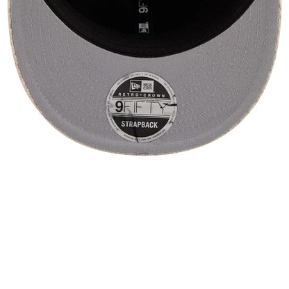 This is a  New Era Waffle Knit Light Beige Retro Crown 9FIFTY Adjustable Cap 2