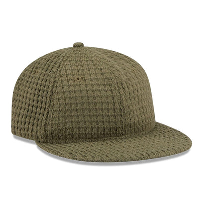 This is a  New Era Waffle Knit Green Retro Crown 9FIFTY Adjustable Cap 4