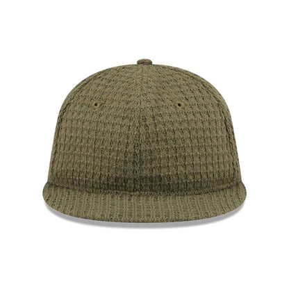 This is a  New Era Waffle Knit Green Retro Crown 9FIFTY Adjustable Cap 3