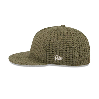 This is a  New Era Waffle Knit Green Retro Crown 9FIFTY Adjustable Cap 6