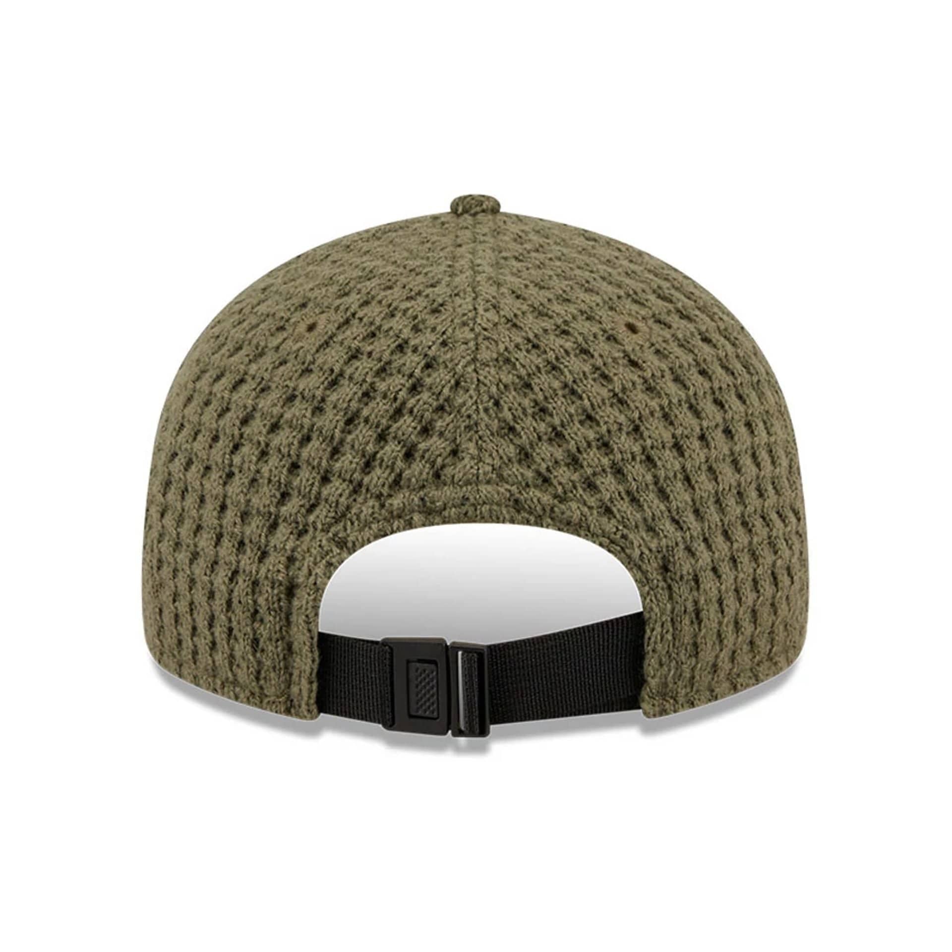 This is a  New Era Waffle Knit Green Retro Crown 9FIFTY Adjustable Cap 5