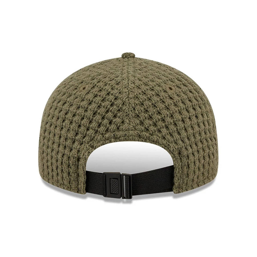 This is a  New Era Waffle Knit Green Retro Crown 9FIFTY Adjustable Cap 5