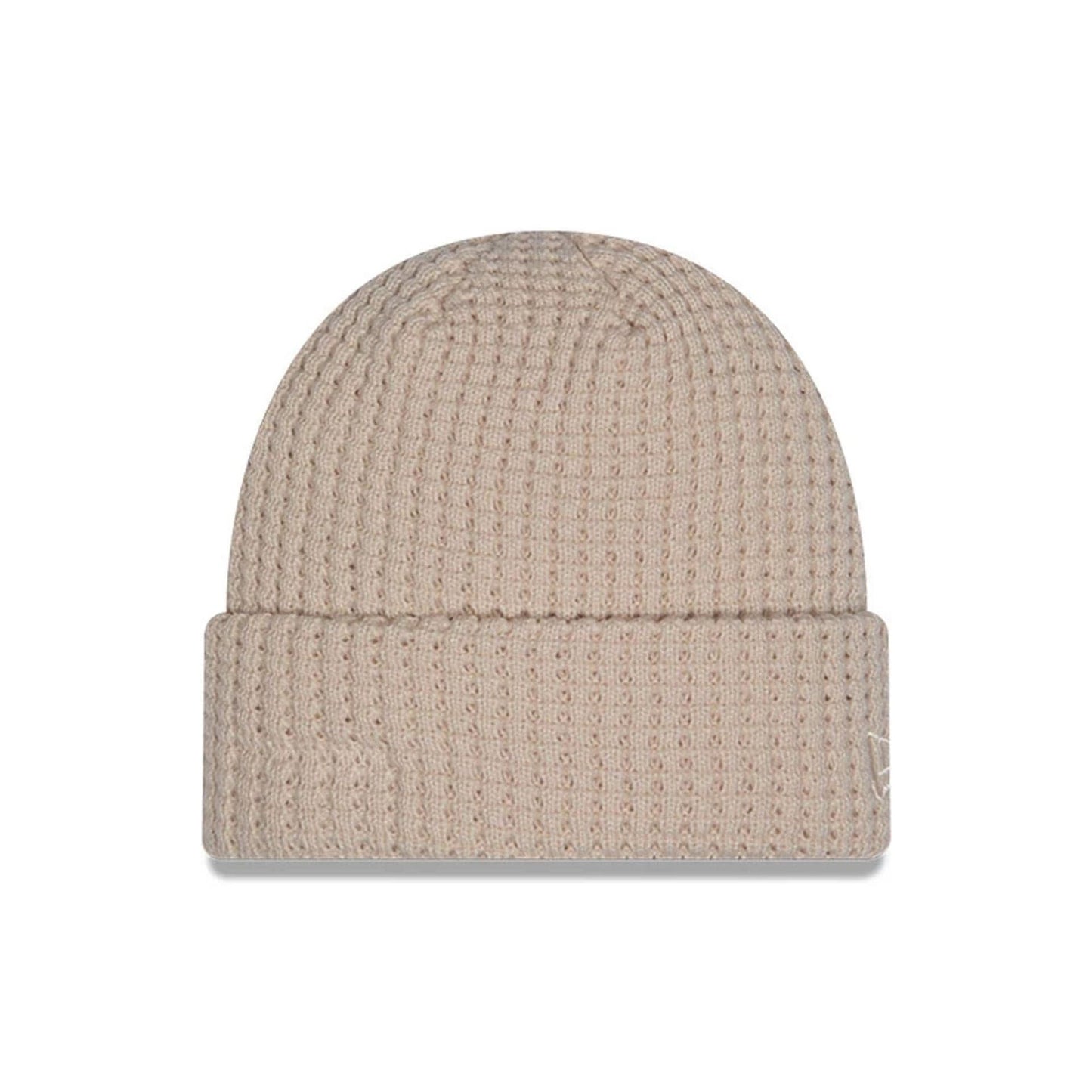 This is a  New Era Waffle Knit Light Beige Cuff knit Beanie Hat 1