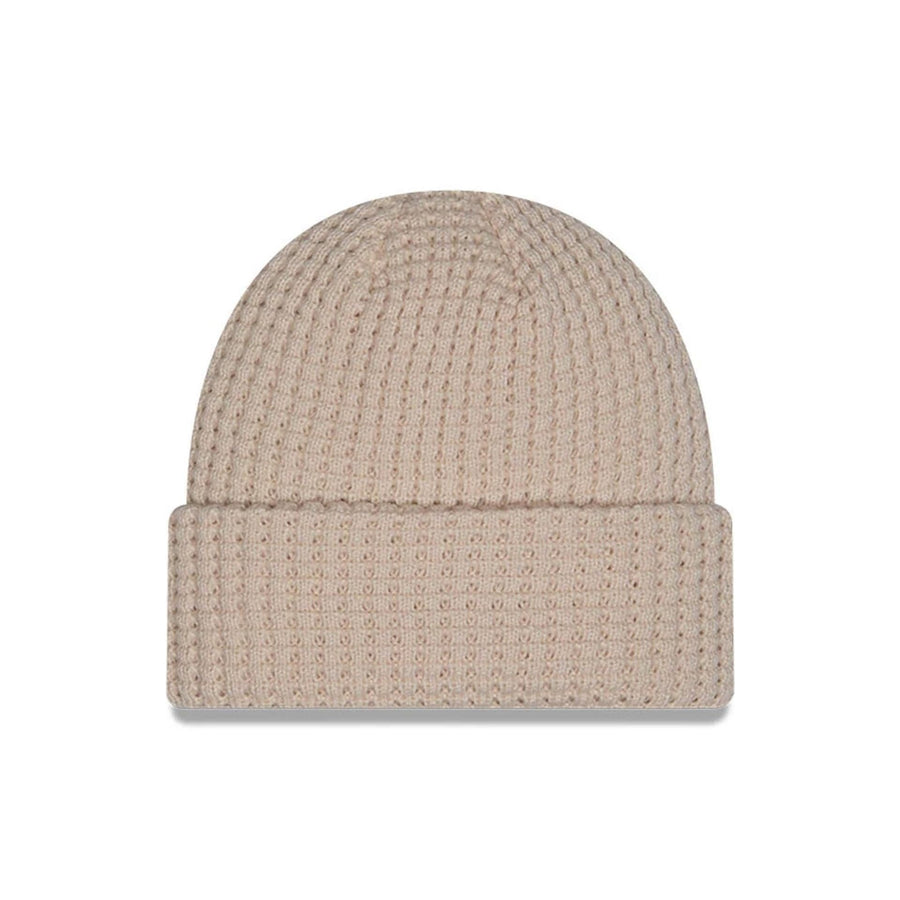This is a  New Era Waffle Knit Light Beige Cuff knit Beanie Hat 3