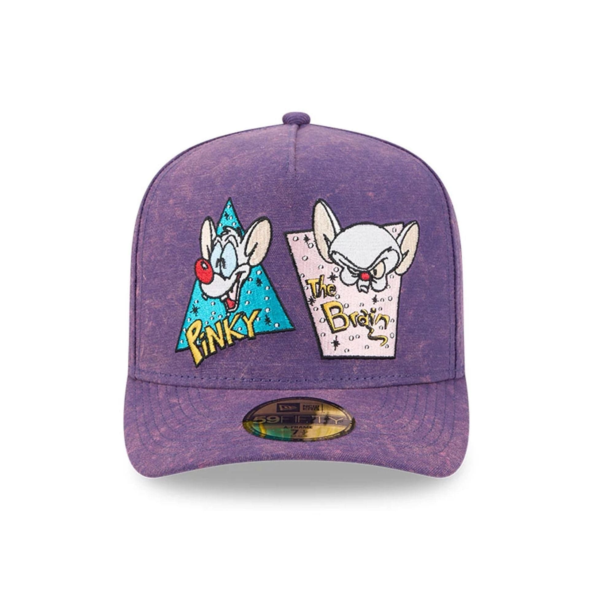 This is a Pinky And The Brain Dark Purple 59FIFTY A-Frame Fitted Cap 2