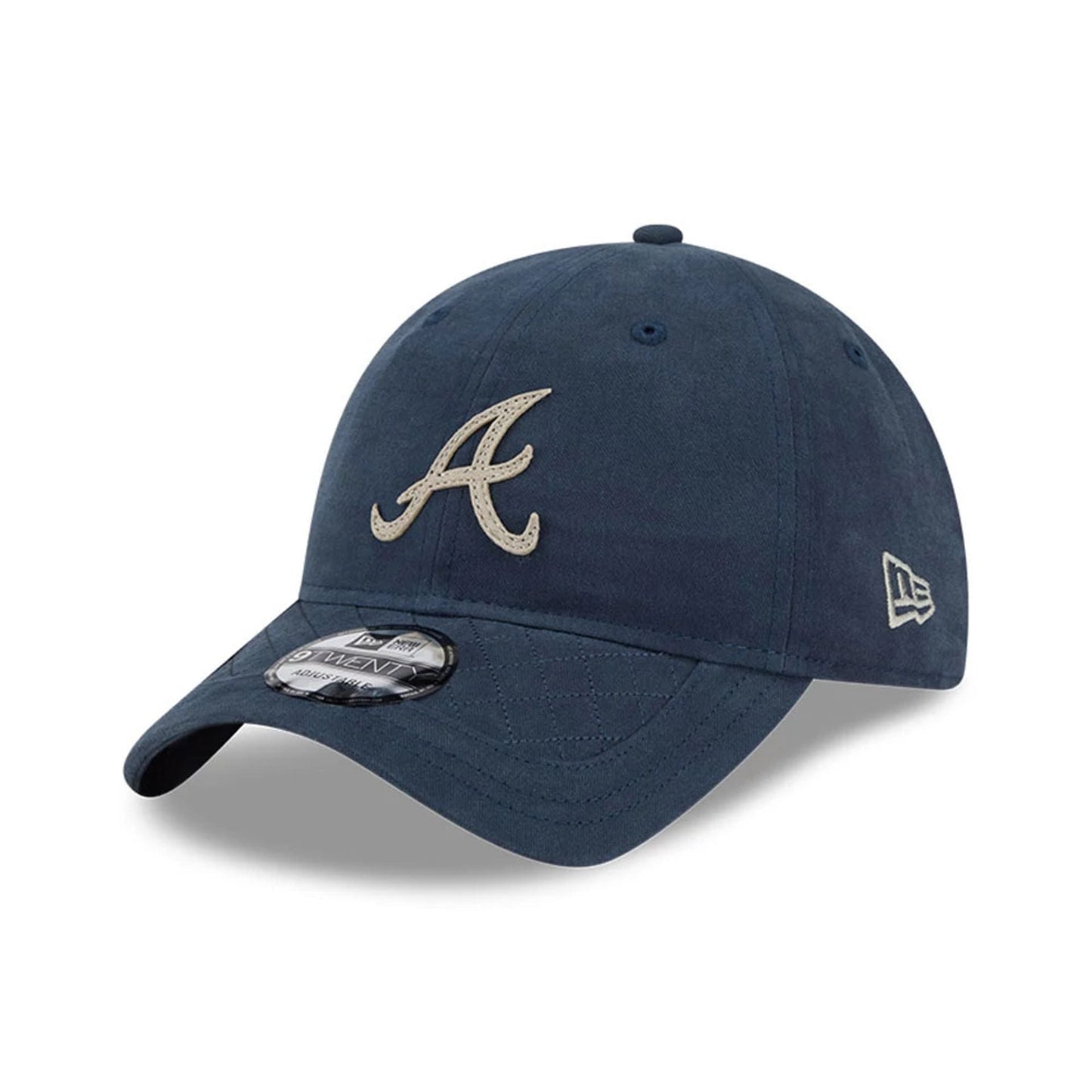 This is a Atlanta Braves MLB Quilted Navy 9TWENTY Adjustable Cap 1