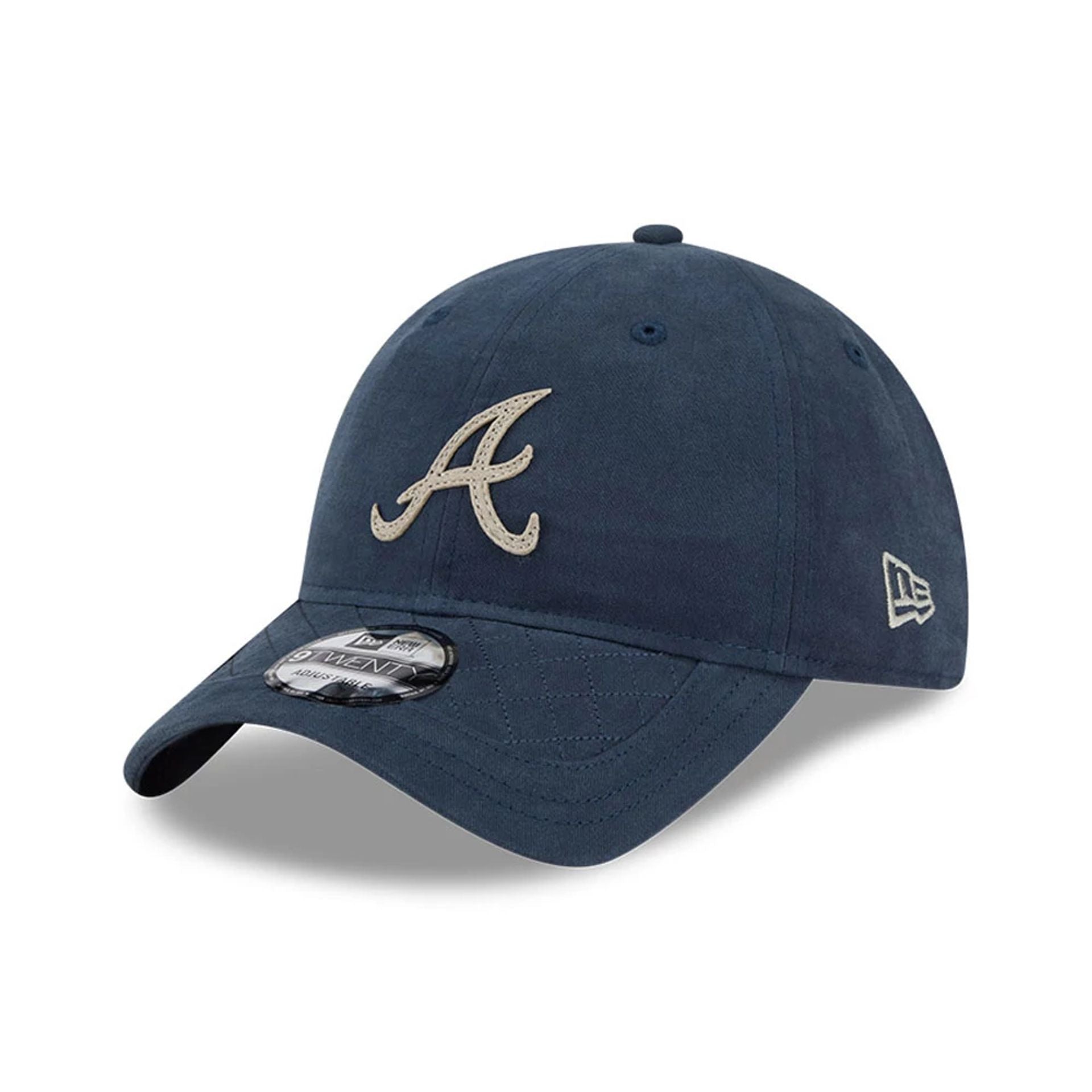 This is a Atlanta Braves MLB Quilted Navy 9TWENTY Adjustable Cap 1