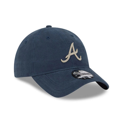 This is a Atlanta Braves MLB Quilted Navy 9TWENTY Adjustable Cap 2