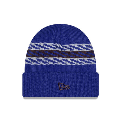 This is a LA Dodgers MLB Quilted Dark Blue Cuff knit Beanie Hat 3