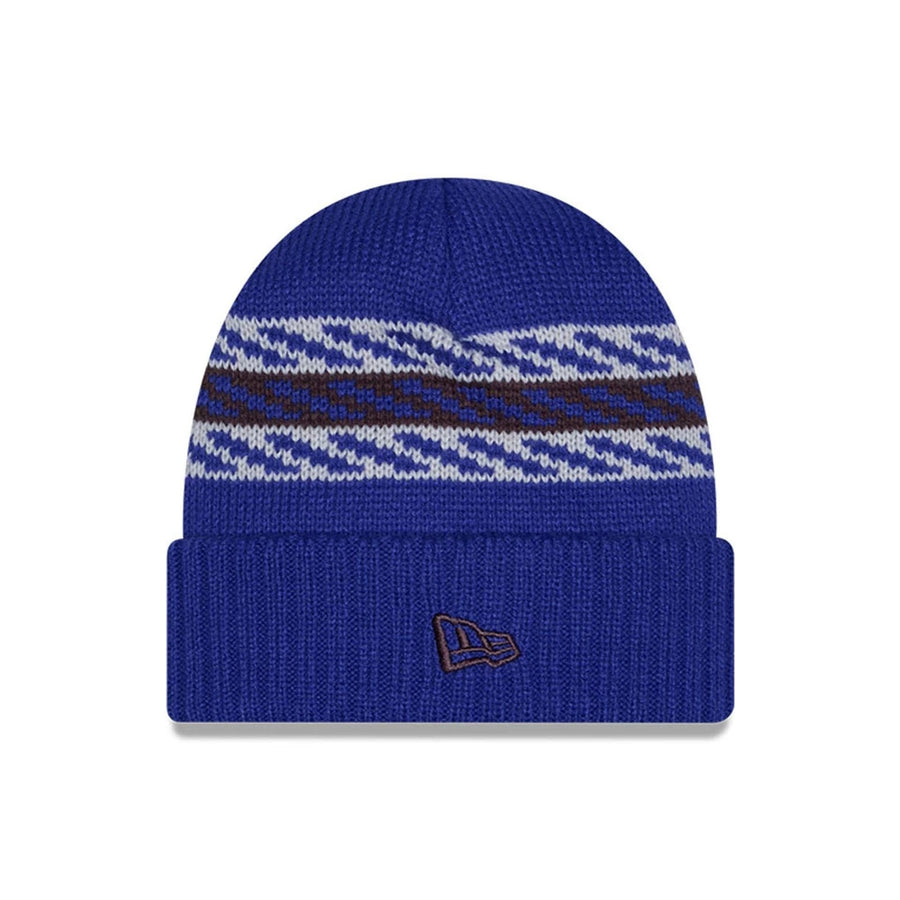 This is a LA Dodgers MLB Quilted Dark Blue Cuff knit Beanie Hat 3