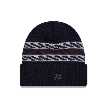 This is a Boston Red Sox MLB Quilted Navy Cuff knit Beanie Hat 2