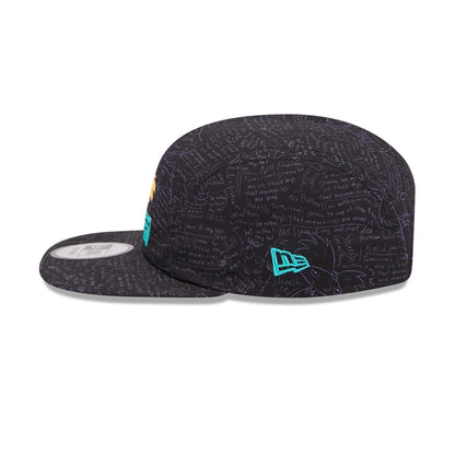Pictured is this All Over Print Hey Arnold Camper cap in black. 6