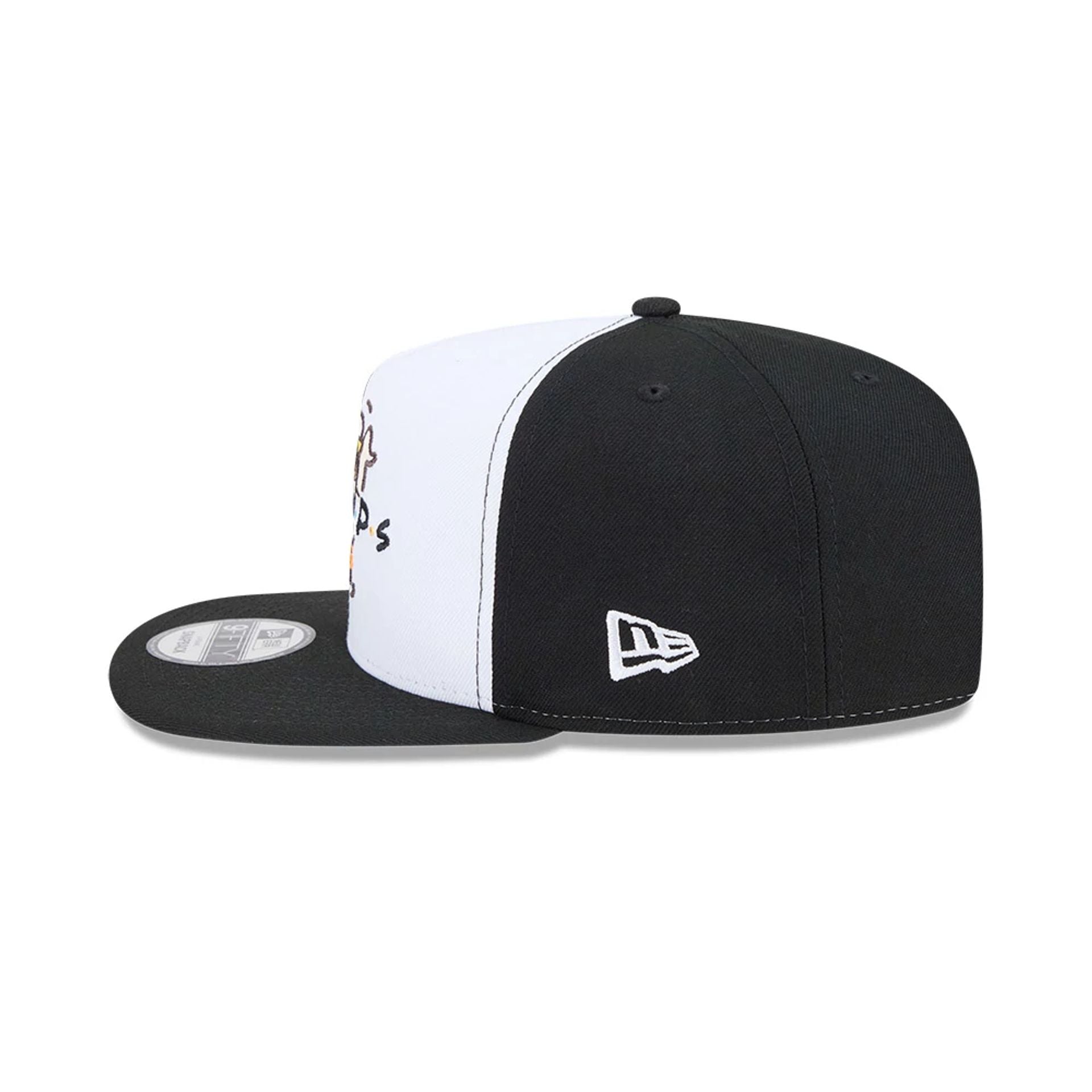 Pictured is this Friends Giving 9FIFTY A-Frame Snapback cap in black. 6