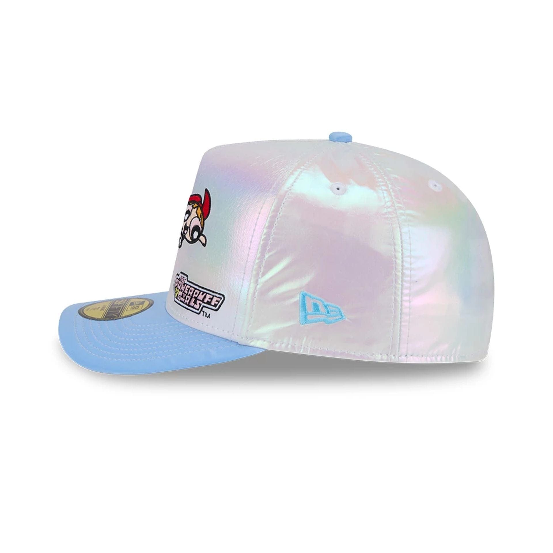 Pictured is this Character Graphic Power Puff Girls 59FIFTY A-Frame Fitted cap in white. 6