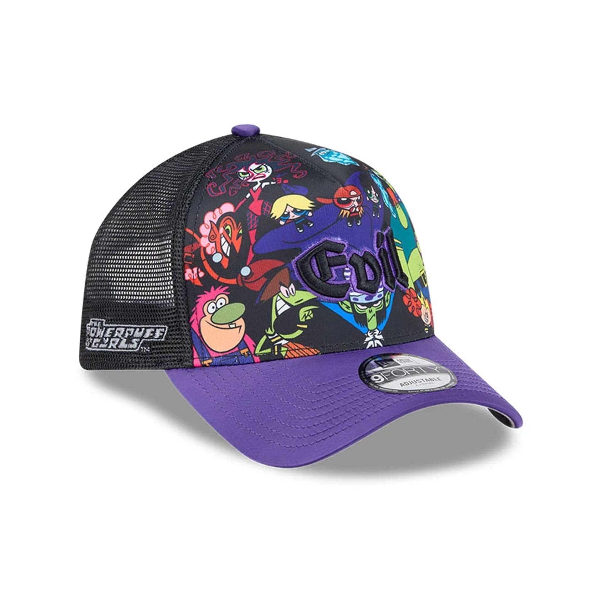 Pictured is this Evil Power Puff Girls 9FORTY A-Frame Trucker cap in black. 4