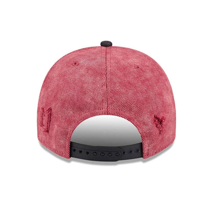 Pictured is this Rowdyruff Boys Brick Power Puff Girls 9FIFTY A-Frame Snapback cap in open red. 6