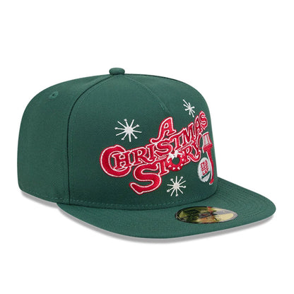 Pictured is this Fra Gee Lay A Christmas Story 59FIFTY A-Frame Fitted cap in dark green. 4