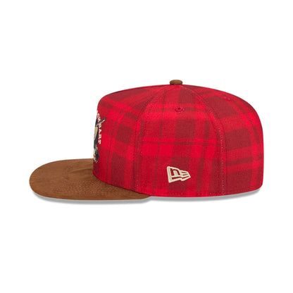 Pictured is this Ralphie A Christmas Story 9FIFTY A-Frame Snapback cap in red. 4