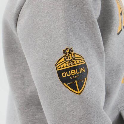 The Male model is wearing Pittsburgh Steelers NFL International Series Games Grey Pullover Hoodie  4