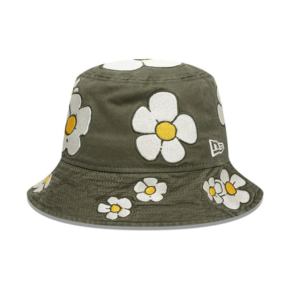 This is a  New Era x Rodrigo Roji Flowers Green Bucket Hat 1