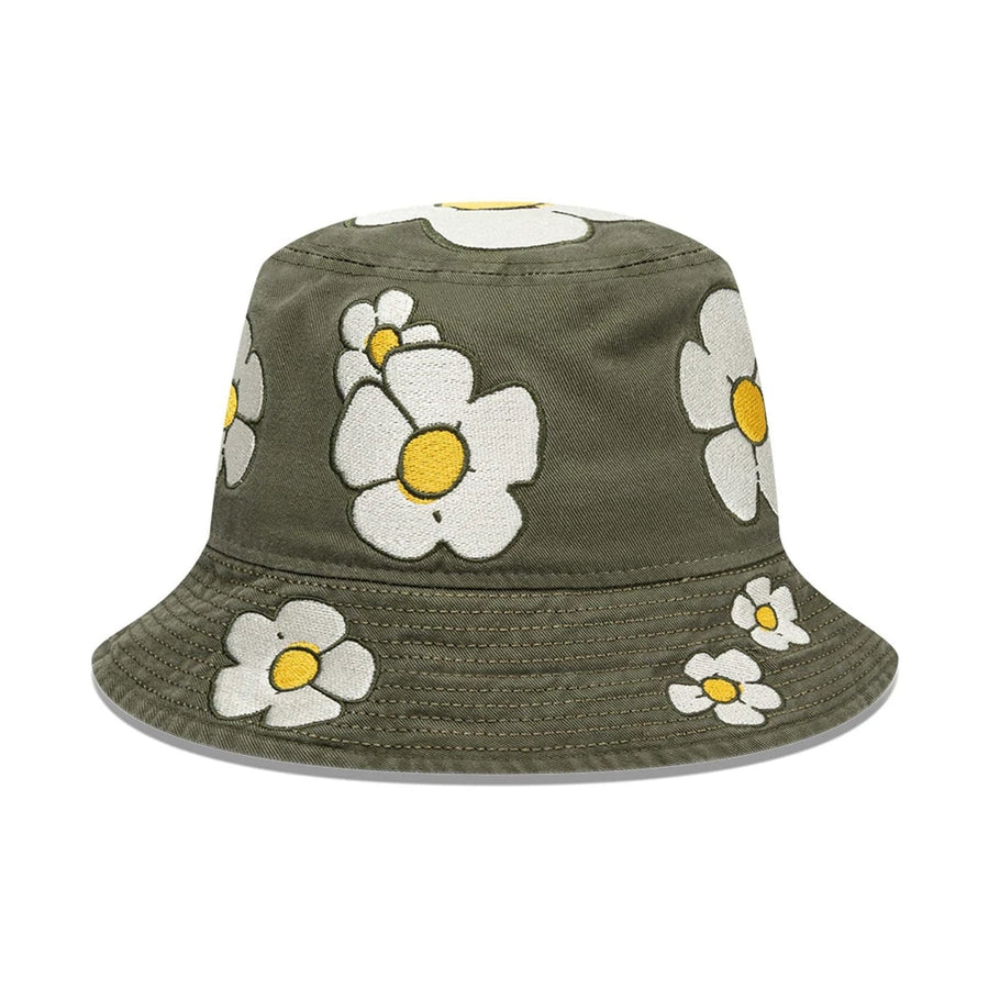 This is a  New Era x Rodrigo Roji Flowers Green Bucket Hat 2