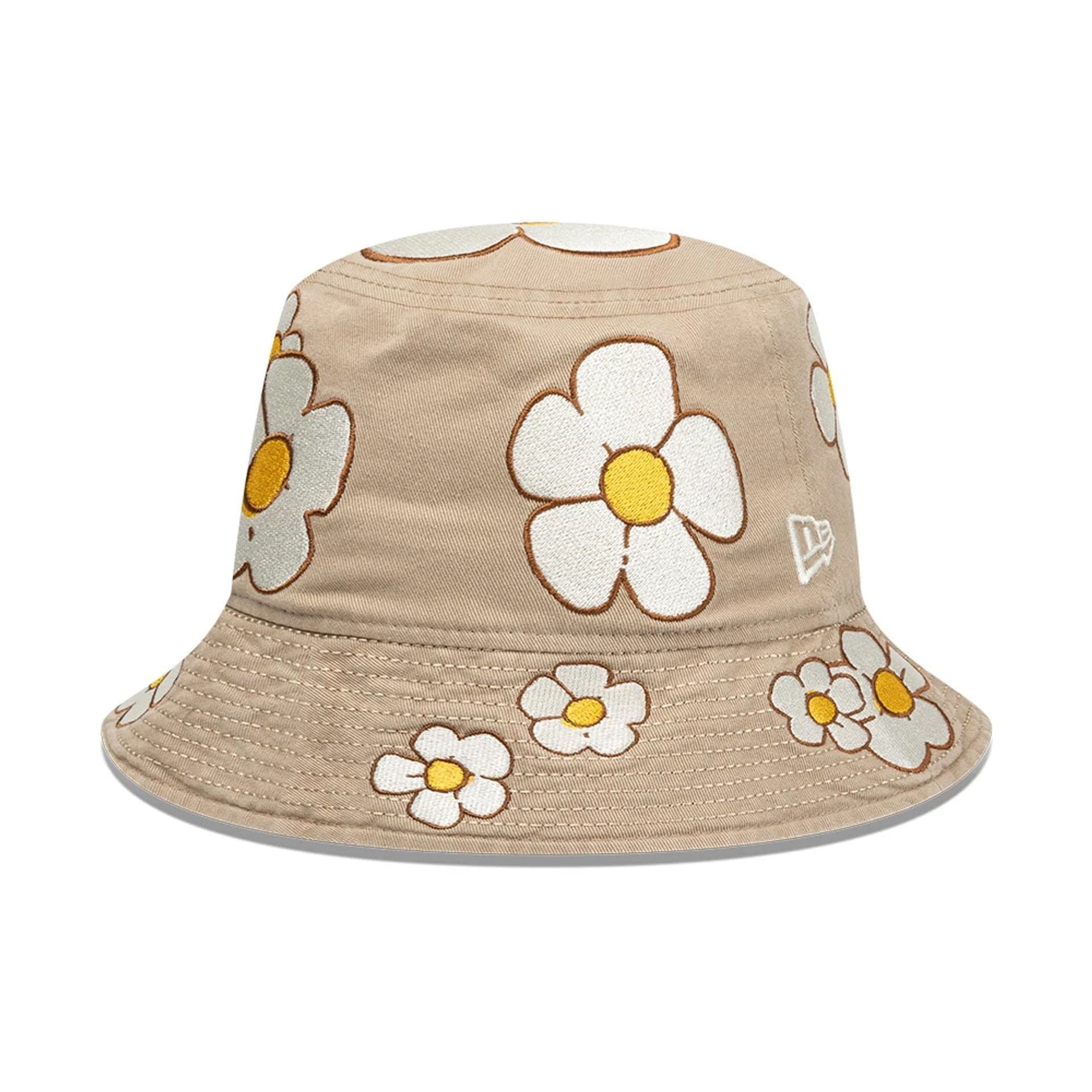 New Era x Rodrigo Roji Flowers Light Beige Bucket Hat | NEC EU