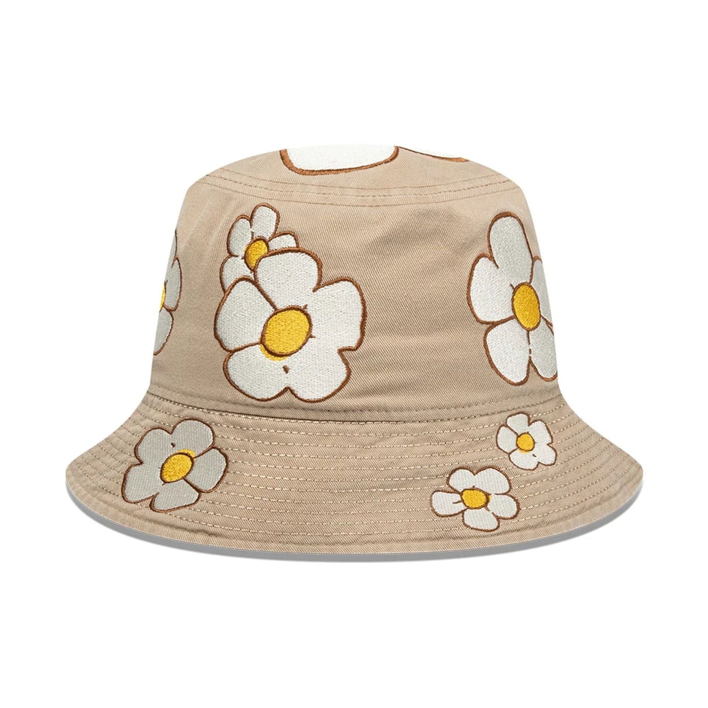 This is a  New Era x Rodrigo Roji Flowers Light Beige Bucket Hat 3