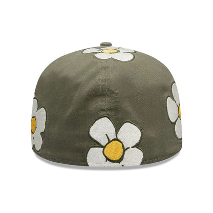 This is a  New Era x Rodrigo Roji Flower Green 59FIFTY Fitted Cap 6