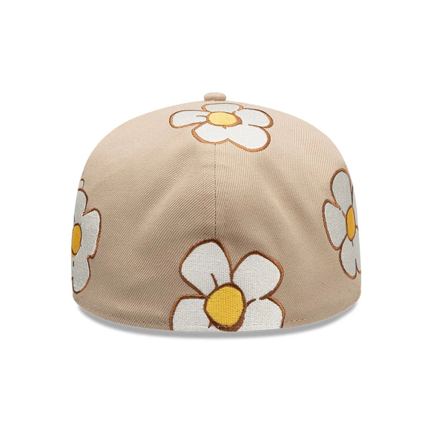 This is a  New Era x Rodrigo Roji Flowers Light Beige 59FIFTY Fitted Cap 6