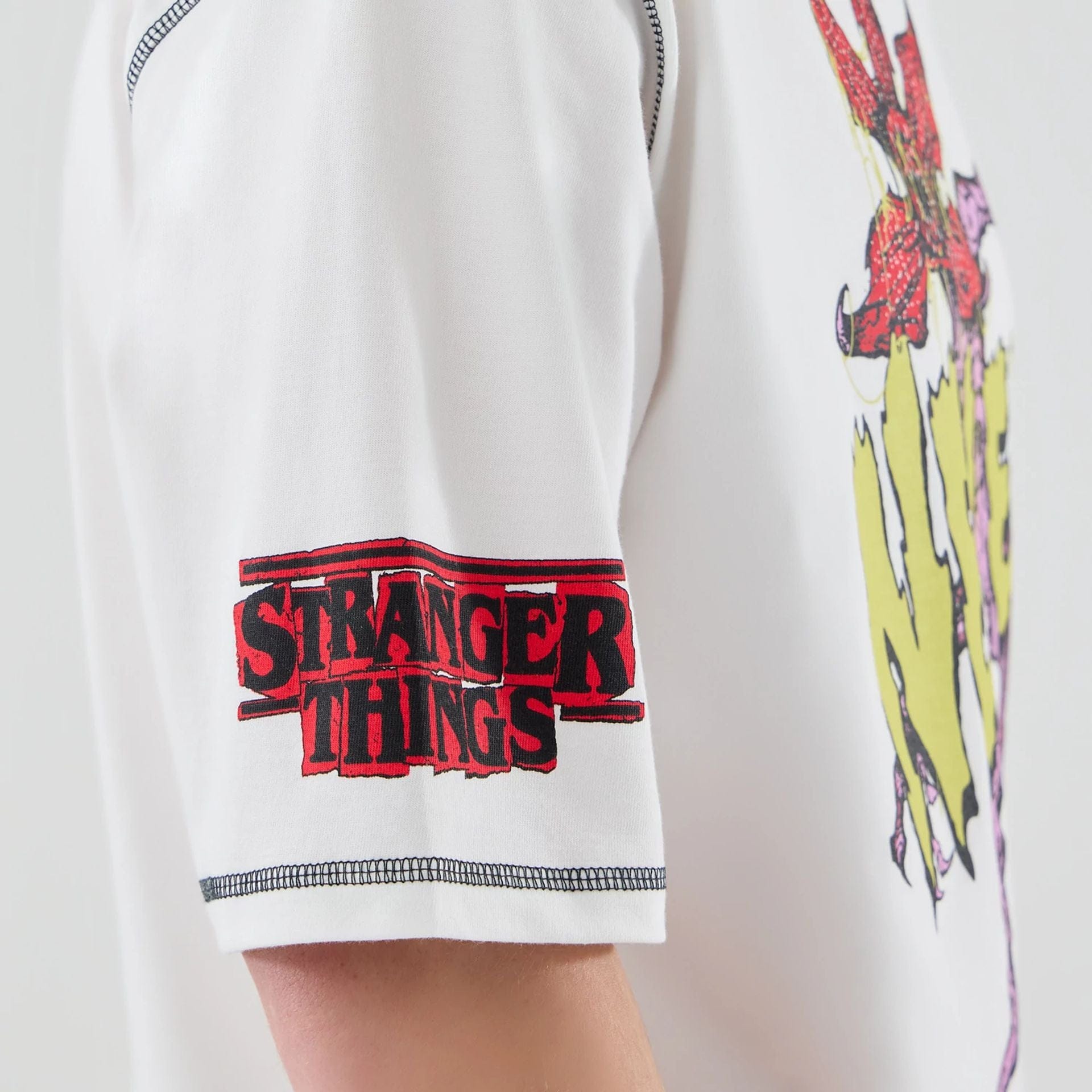 Stranger Things White Oversized T-Shirt | NEC EU